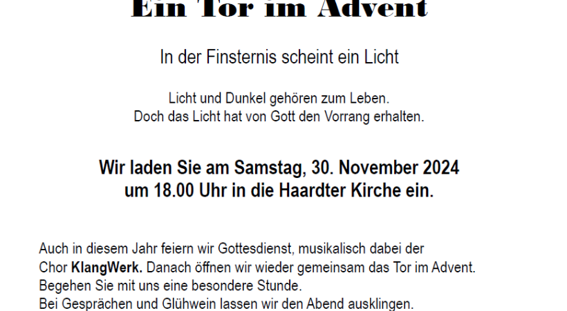 Ein Tor im Advent